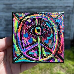 Colorful Abstract Peace Sign Art
